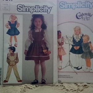 2 Vintage unused sewing little girls dress paterns
